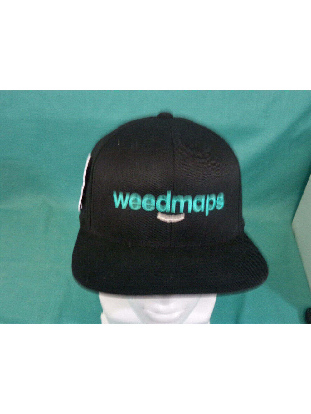 WEEDMAPS Black Cap/Hat Snapback w/ 3 Pins 110 One Ten Flexfit Bangladesh YUPOONG
